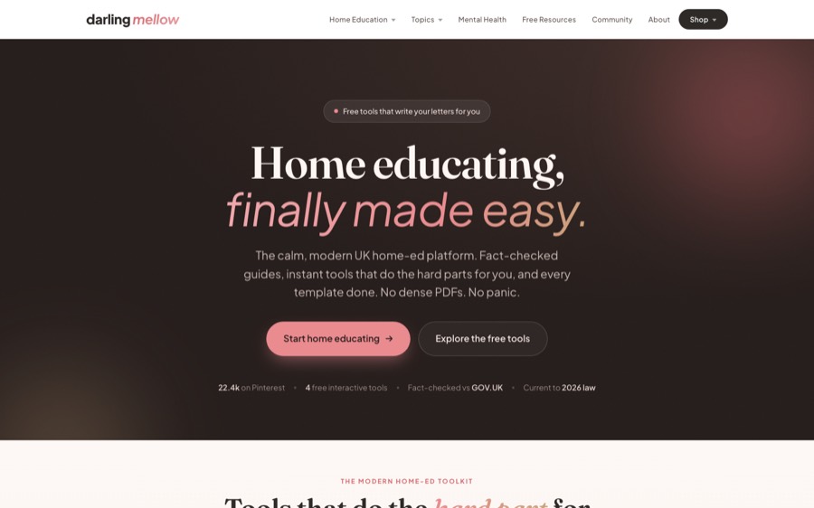 Darling Mellow website