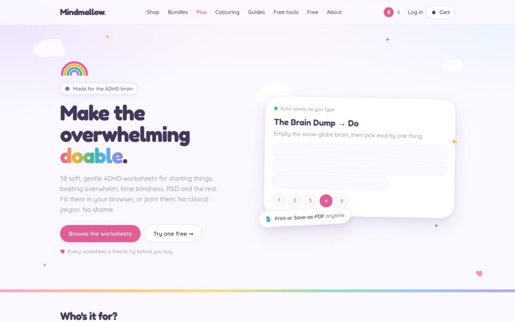 Mindmallow website