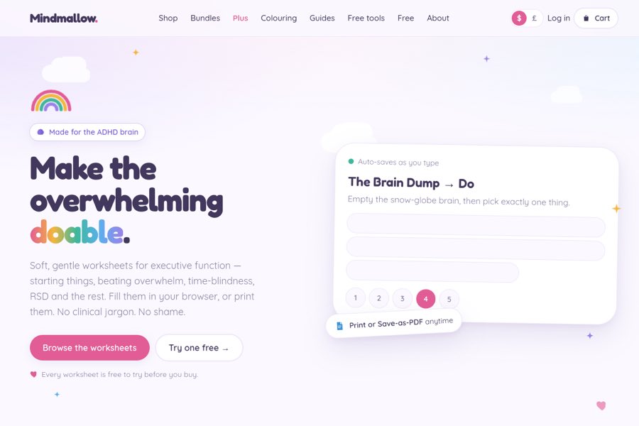 Mindmallow website built by Hire The Creatives