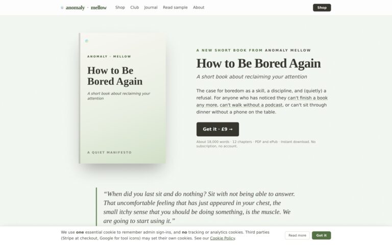 Screenshot of the live Anomaly Mellow site, built by Hire The Creatives