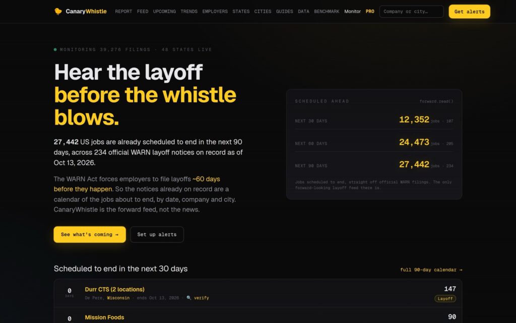 CanaryWhistle website
