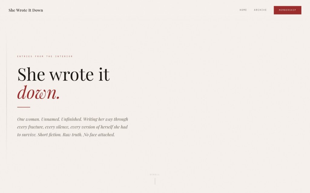 She Wrote It Down, a live platform built and run by Hire The Creatives